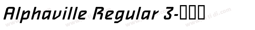 Alphaville Regular 3字体转换